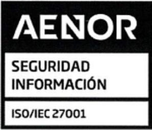 Certificado ISO/IEC 27001:2022 - AENOR